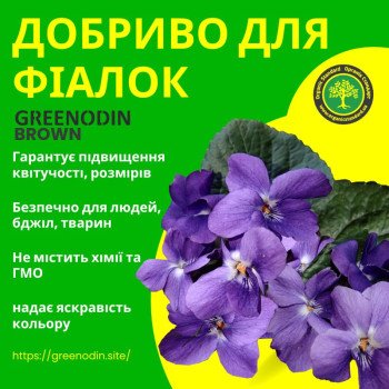Удобрение для фиалок GREENODIN BROWN органическое комплексное гранулы